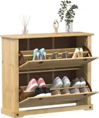 Szafki na buty - Szafka na buty 99x32x85 cm lite drewno sosnowe - miniaturka - grafika 1
