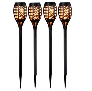 Lampka Solarna Pochodnia Zestaw 4 Szt. - Pozostałe ozdoby ogrodowe - miniaturka - grafika 1