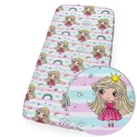 Prześcieradła dla dzieci - PRZEŚCIERADŁO 180x90 cm Z GUMKĄ DO ŁÓŻKA BAWEŁNA Kerstin - miniaturka - grafika 1