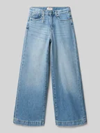 Spodnie i spodenki dla dziewczynek - Jeansy z wysokim stanem z czystej bawełny model ‘BROOME’ - miniaturka - grafika 1