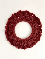 Dekoracje domu - Makrama Mandala Red Wine - miniaturka - grafika 1