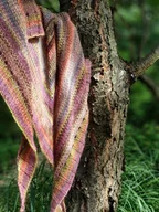 Apaszki i szaliki damskie - Morele / chusta z jedwabiem - miniaturka - grafika 1