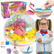 Mały naukowiec - ZESTAW KREATYWNY HODOWLA LED MAGICZNE KRYSZTAŁY TERRARIUM RÓŻOWY FLAMING - miniaturka - grafika 1