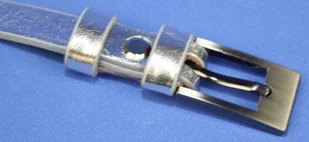 Pasek Skórzany PAS-MAX (PL) Damski Skóra Licowa 15 mm SREBRNY Wąski - Paski - miniaturka - grafika 6