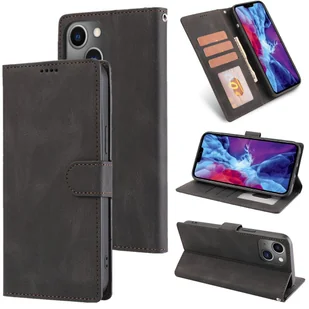 König Design Etui kompatybilne z Apple iPhone 14 Etui na telefon komórkowy ze skóry syntetycznej - Etui na telefon komórkowy czarne - Etui i futerały do telefonów - miniaturka - grafika 1