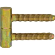 Zawiasy, okucia i inne akcesoria - Zawias 12 x 50 mm ocynk żółty 2 szt. - miniaturka - grafika 1