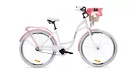 Rowery - Goetze, Rower Miejski Style 28" 1 Bieg Biało Różowy Biały, Kosz - miniaturka - grafika 1