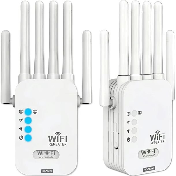 Wzmacniacz Sygnału Wi-fi Repeater Duża Moc 300mb/s - 6 X Antena Koanni