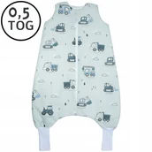 Śpiworki dla dzieci - LETNI Śpiworek z nogawkami 56-68 XS 0,5 TOG BAWEŁNA 100% PRODUKT POLSKI - miniaturka - grafika 1