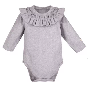 BODY SIMPLY COMFY FALBAN SZARY Ewa Klucze - 80 - Body dla niemowląt - miniaturka - grafika 1