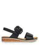 Sandały damskie - Rieker Sandały V3667-00 Czarny - miniaturka - grafika 1