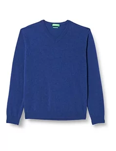 United Colors of Benetton Koszulka męska z długim rękawem V-Scarf, Bluette 538, S - Koszulki męskie - miniaturka - grafika 1