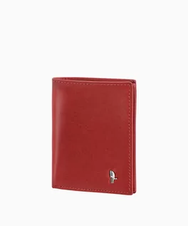 Portfele - PUCCINI Skórzany czerwony portfel z zamknięciem na magnes - grafika 1