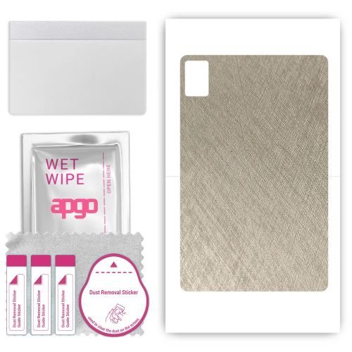 folia naklejka skórka strukturalna na TYŁ do HTC A104 - Tytan Srebrny - apgo SKINS