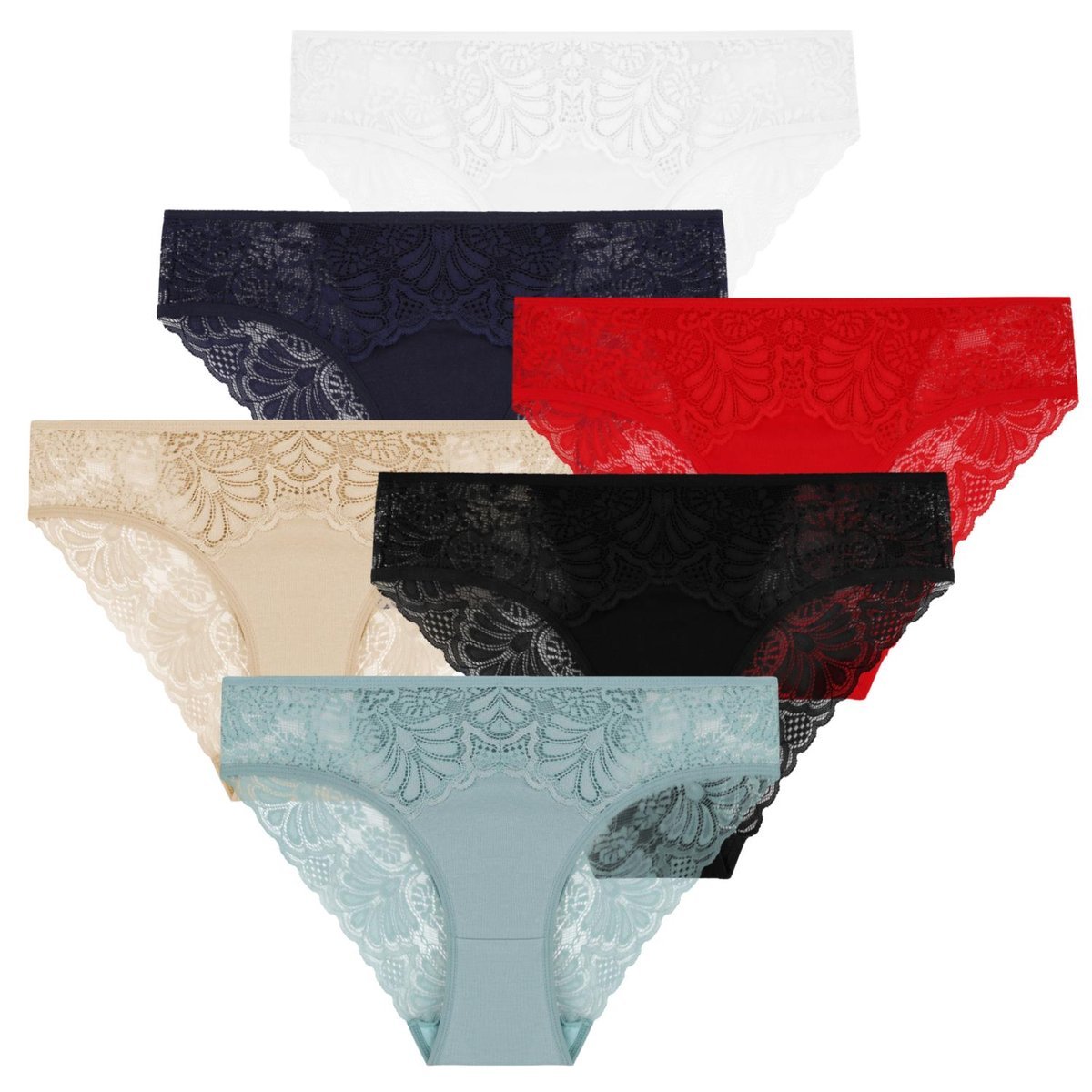 6X FIGI MAJTKI DAMSKIE WYKOŃCZONE KORONKĄ BIKINI BAWEŁNIANE MORAJ 3XL