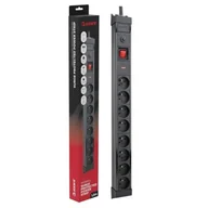 Listwy zasilające - Listwa HAWK HWPS801BK (1.5 m) Czarny - miniaturka - grafika 1