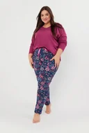 Piżamy damskie - Piżama Damska bawełniana dwuczęściowa XXL Folk Italian Fashion - miniaturka - grafika 1