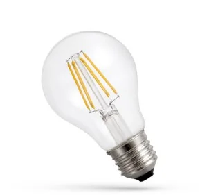 Żarówka LED bańka E27 3,8W b.zimna 6000K 806lm przeźroczysta COG Filament 300* A60 Spectrum - Żarówki LED - miniaturka - grafika 1