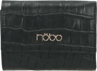 Nobo Portfel Damski Skórzany Nobo Wężowy Matowy Czarny - Portfele - miniaturka - grafika 1