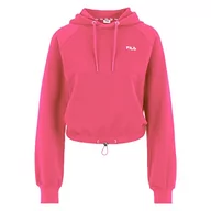 Bluzy damskie - FILA Damska bluza z kapturem Baalberge Cropped, karminowy, XL - miniaturka - grafika 1