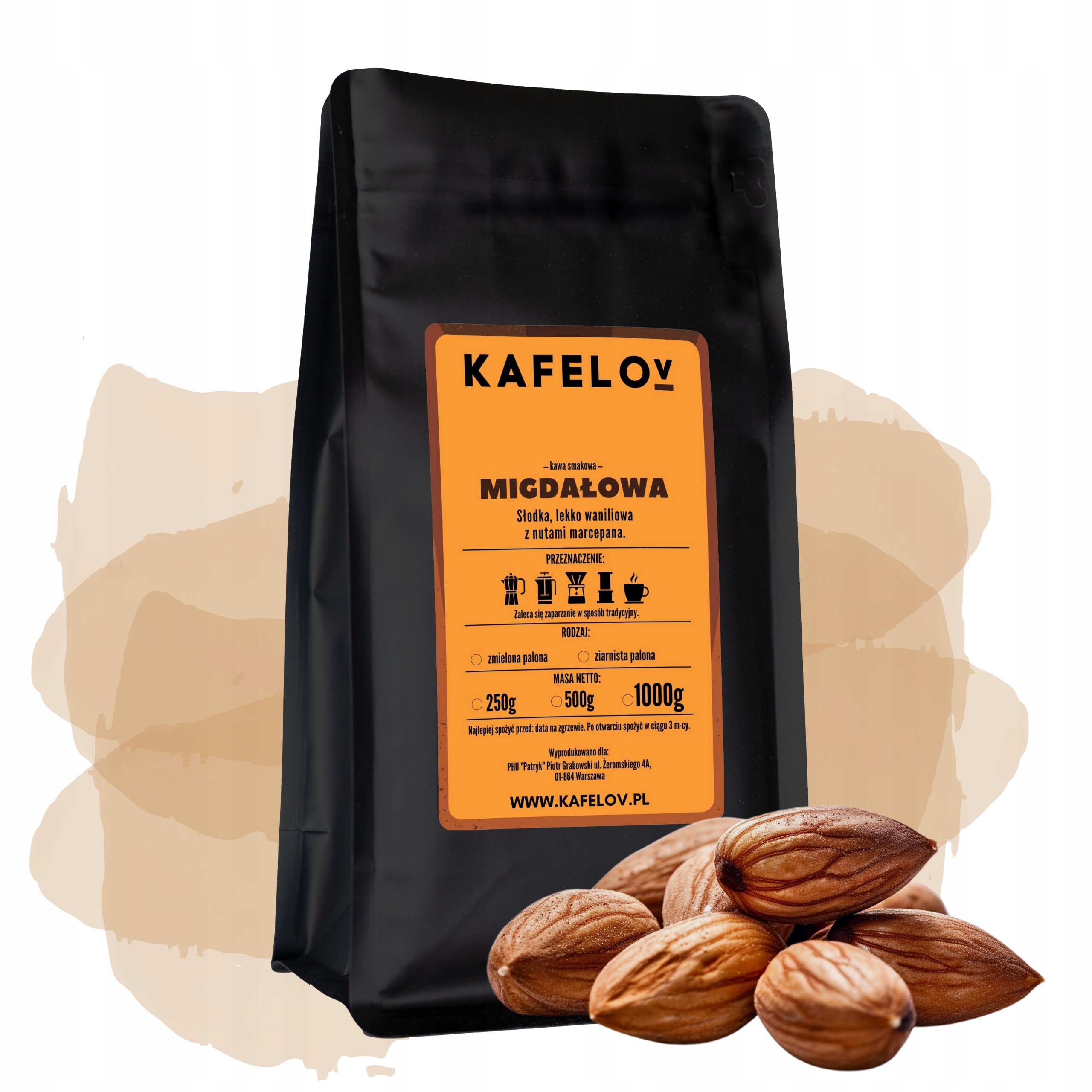 Kawa Kafelov smakowa Migdałowa 1000g mielona