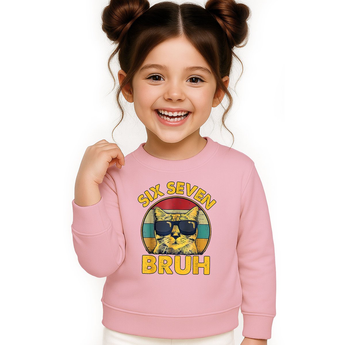 BLUZA DZIECIĘCA 67 SIX SEVEN VIRAL KOT 134-140 DLA CHŁOPCA DZIEWCZYNKI