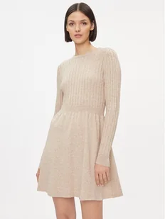 ONLY Sukienka dzianinowa 15306551 Beżowy Regular Fit - Sukienki - miniaturka - grafika 1
