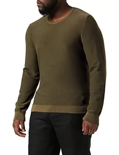 Swetry męskie - Replay Sweter męski, 234 ciemnooliwkowy, XS - grafika 1