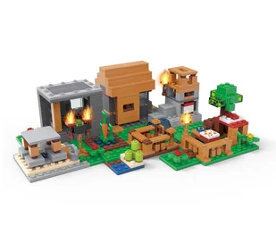 Klocki My World Duża Wioska Farma 543 Element Świecą Led Minecraft Zestaw - Klocki - miniaturka - grafika 1