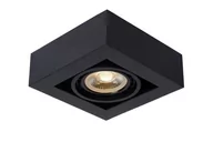 Lampy sufitowe - Lucide Zefix 09120/12/30 plafon lampa sufitowa 1x12W GU10 czarny - miniaturka - grafika 1