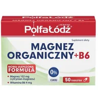 Witaminy i minerały - Laboratoria PolfaŁódź Magnez Organiczny + B6, 50 tabletek - miniaturka - grafika 1