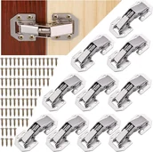 Zawiasy, okucia i inne akcesoria - Opakowanie 10 zawiasów do drzwi szafek 90 stopni ze śrubami, odpowiednich do ukrytych zawiasów do drzwi szafek kuchennych. - miniaturka - grafika 1