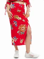 Spódnice - Desigual Spódnica ołówkowa Crimea 23SWFW22 Czerwony Slim Fit - miniaturka - grafika 1