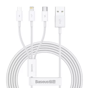 Baseus Kabel 3w1 Usb do micro Lightning Typ C 1.5m - Kable USB - miniaturka - grafika 2