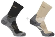 Skarpetki i podkolanówki sportowe - Skarpety Salomon X Ultra Access Crew 2-Pack Bleached Sand / Black - miniaturka - grafika 1