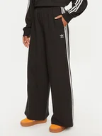 Spodnie sportowe damskie - adidas Spodnie dresowe 3-Stripes IY7255 Czarny Loose Fit - miniaturka - grafika 1