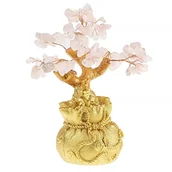 Sztuczne drzewka - Feng Shui drzewo z różowego kwarcu - miniaturka - grafika 1