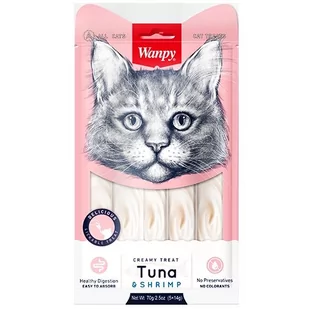 WANPY CREAMY TREAT TUNA & SHRIMP 5x14g - Przysmaki dla kotów - miniaturka - grafika 1