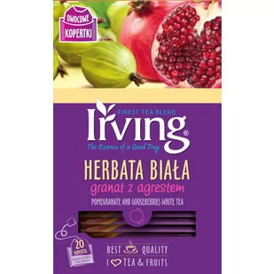 Irving HERBATA BIAŁA GRANAT Z AGRESTEM 20 KOP. ( 1,5 G X 20 TOREBEK) - Herbata - miniaturka - grafika 1