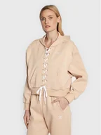 Bluzy damskie - adidas Bluza Always Original HK5058 Beżowy Relaxed Fit - miniaturka - grafika 1