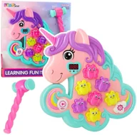 Zabawki zręcznościowe - Gra Zręcznościowa Whac A Mole Jednorożec Kolorowy Światła Dźwięki - miniaturka - grafika 1