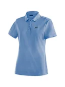 Koszulki sportowe damskie - Maier Sports Funkcyjna koszulka polo "Ulrike" w kolorze niebieskim - miniaturka - grafika 1