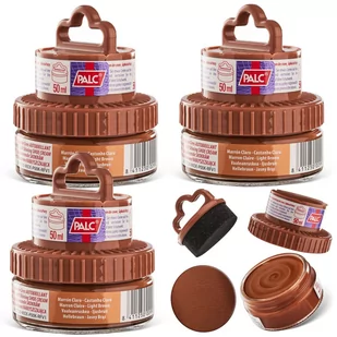 3x PALC PASTA W KREMIE 2W1 Z APLIKATOREM 50ML JASNY BRĄZ - Środki do obuwia i ubrań - miniaturka - grafika 1