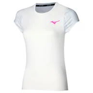 Koszulki sportowe damskie - Koszulka damska Mizuno  Charge Printed Tee  White  M - miniaturka - grafika 1