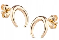 Biżuteria dla dzieci - ZŁOTE KOLCZYKI NA SZTYFT KSIĘŻYC MOON 585 - miniaturka - grafika 1