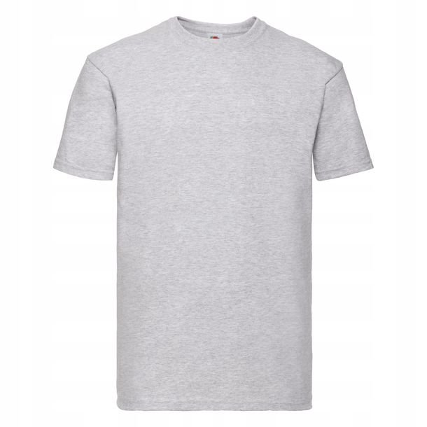 T-shirt Gruba Koszulka Męska 100% Bawełna Fruit Loom 610440 SZARY L