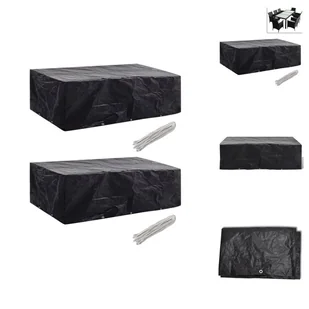 vidaXL Pokrowce na meble ogrodowe 2 szt. 10 oczek 300x140 cm - Pokrowce ochronne na meble ogrodowe - Pokrowce na meble ogrodowe - miniaturka - grafika 1