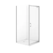 Kabiny prysznicowe - Cersanit Kabina prysznicowa z brodzikiem Verso 90x90x190 kwadratowa chrom S4031-006 - miniaturka - grafika 1