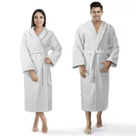 Szlafroki damskie - Szlafrok Frotte Prestiż L/Xl Szary Bawełniany Hotelowy 450G/M2 - miniaturka - grafika 1