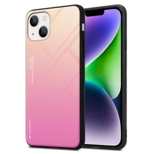 Pokrowiec Do Apple iPhone 14 Etui w ŻÓŁTO - RÓŻOWY TPU Obudowa Case Cover Plecki Ochronny Cadorabo - Etui i futerały do telefonów - miniaturka - grafika 1
